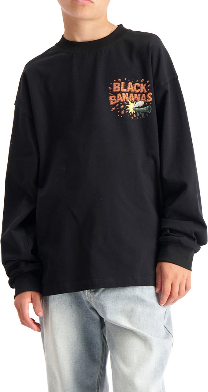Black Bananas KIDS EXPLODE LONGSLEEVE Zwart