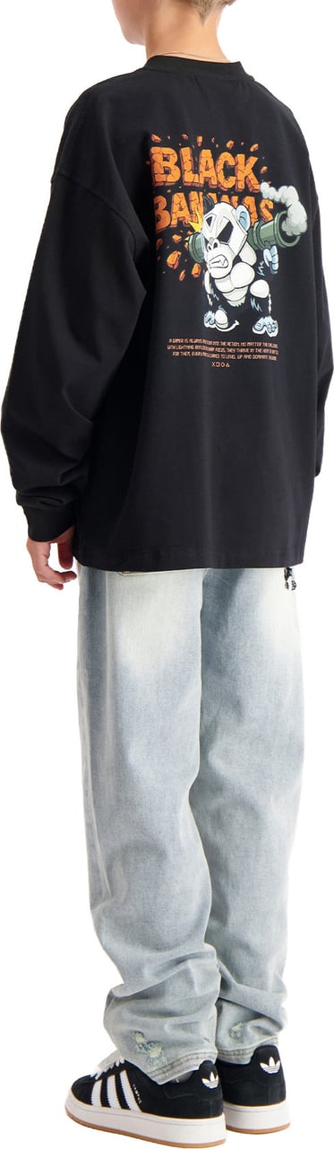 Black Bananas KIDS EXPLODE LONGSLEEVE Zwart