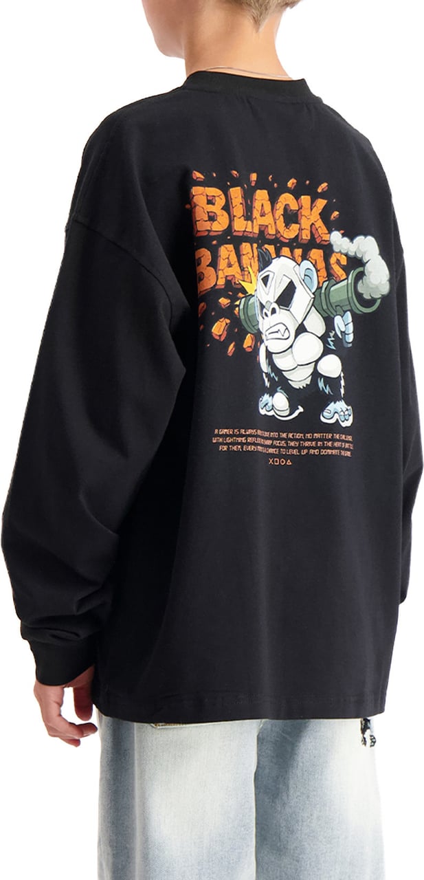 Black Bananas KIDS EXPLODE LONGSLEEVE Zwart