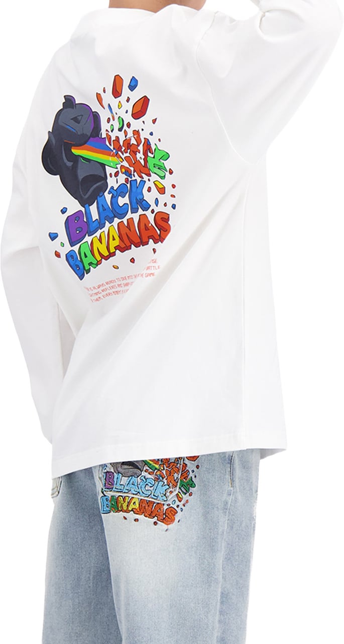 Black Bananas KIDS LASER LONGSLEEVE Wit