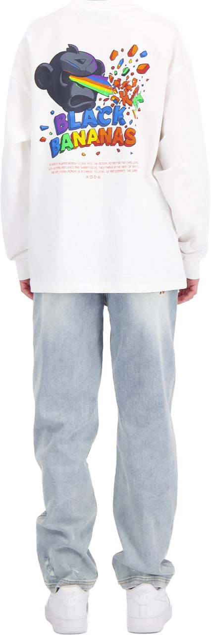 Black Bananas KIDS LASER LONGSLEEVE Wit