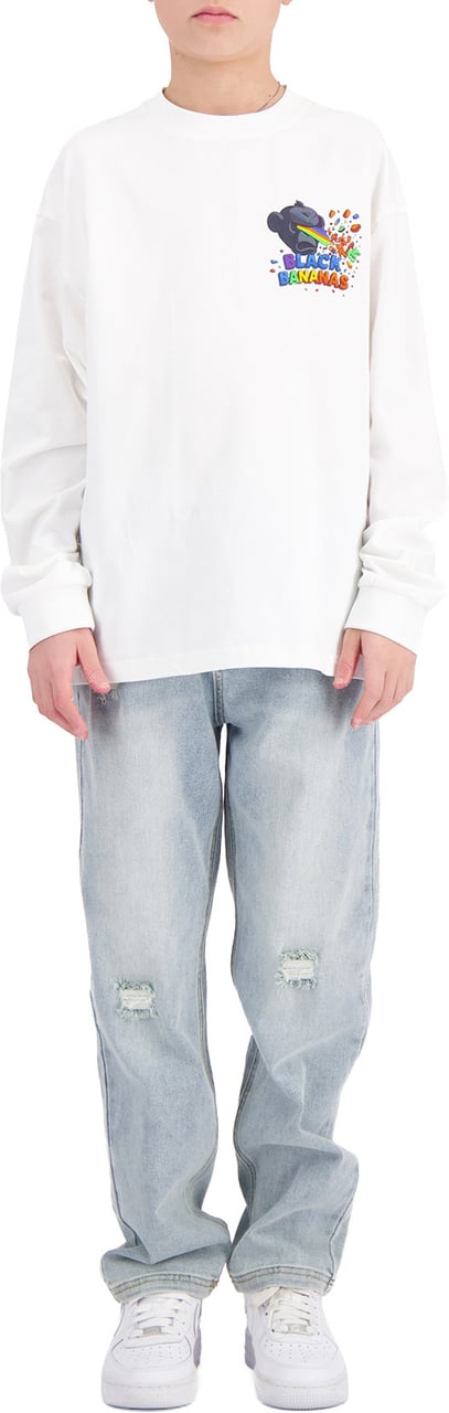 Black Bananas KIDS LASER LONGSLEEVE Wit