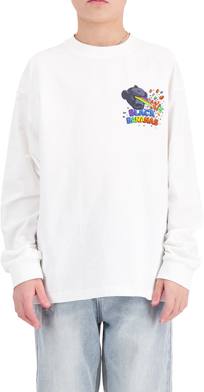 Black Bananas KIDS LASER LONGSLEEVE Wit