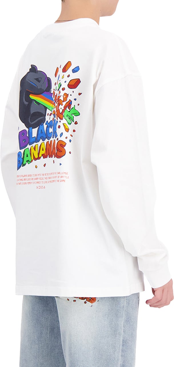 Black Bananas KIDS LASER LONGSLEEVE Wit