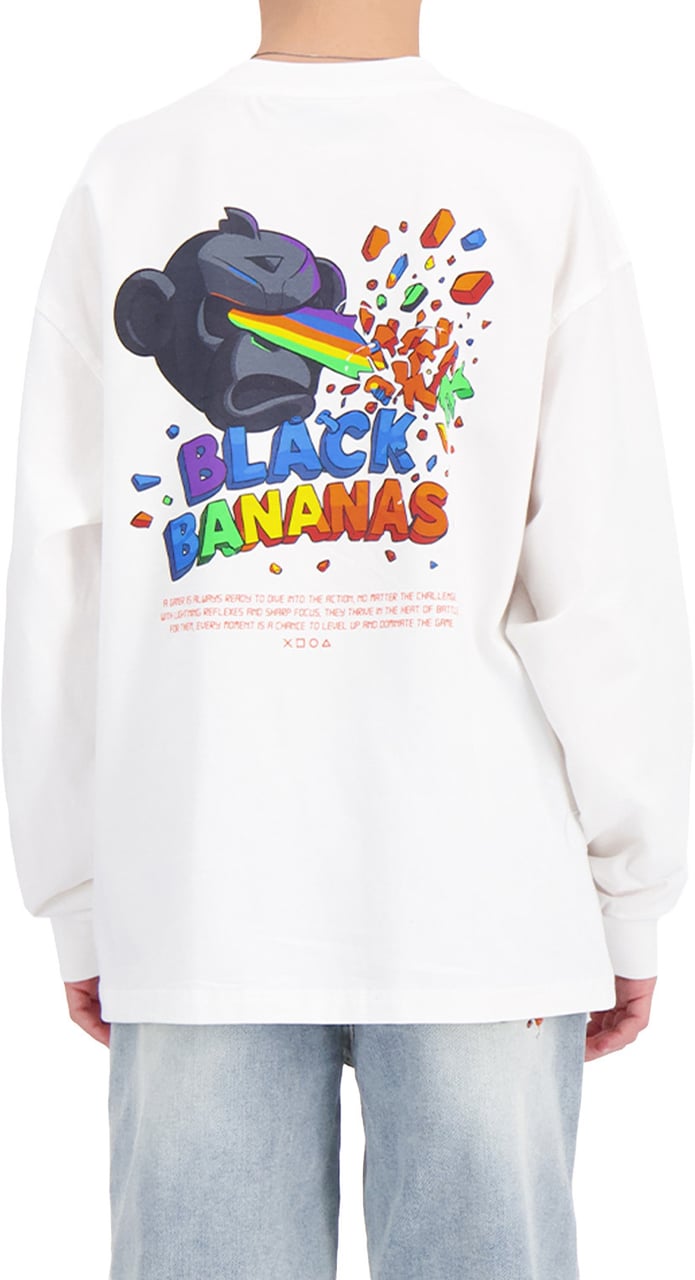 Black Bananas KIDS LASER LONGSLEEVE Wit