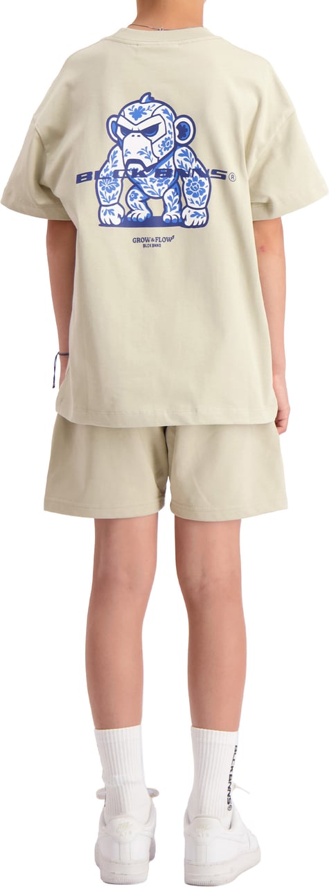 Black Bananas KIDS 3D FLOWER CONVOY TWINSET Beige