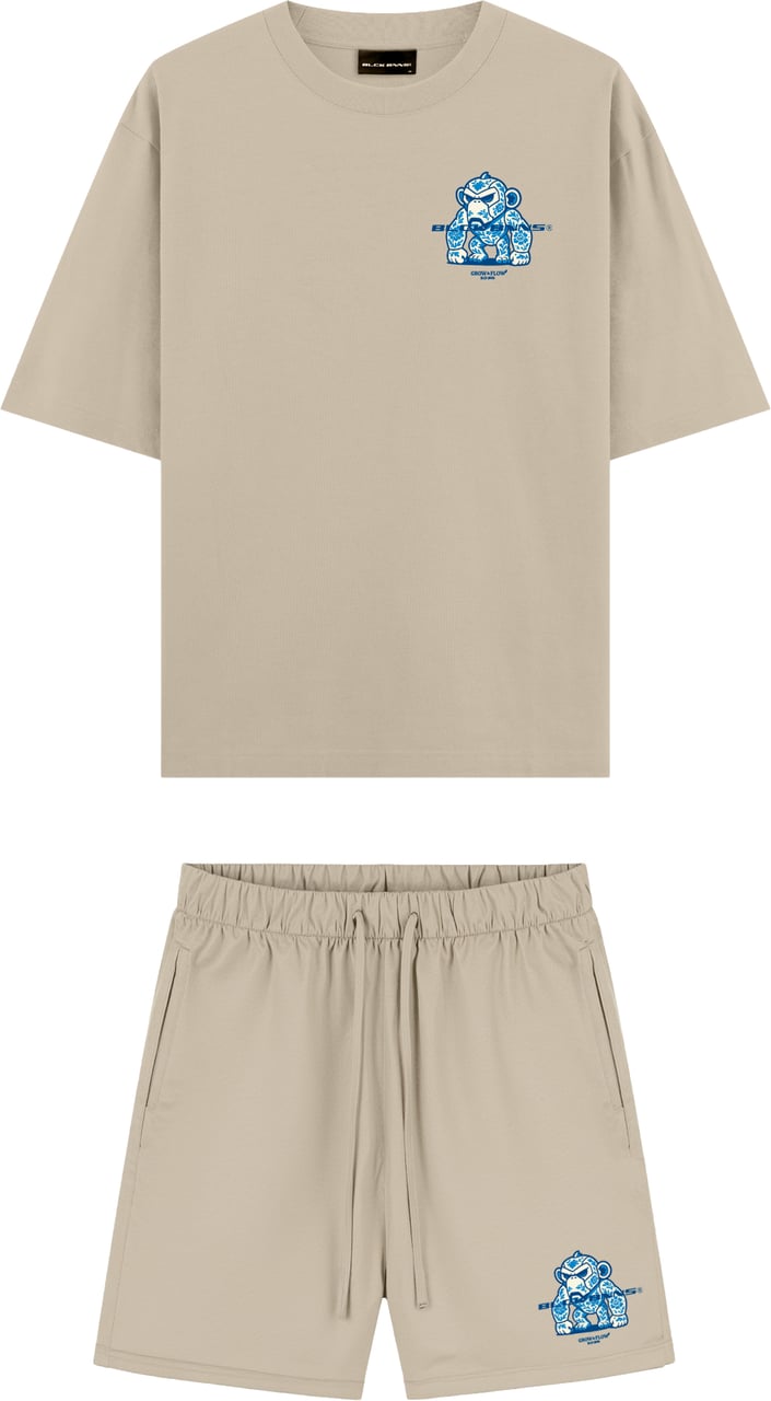 Black Bananas KIDS 3D FLOWER CONVOY TWINSET Beige