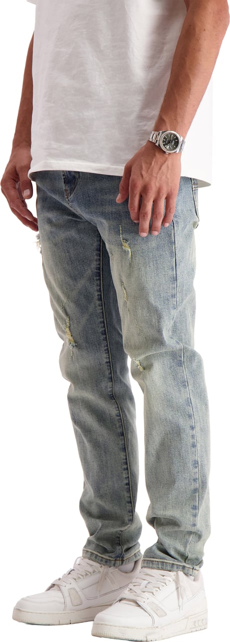 Black Bananas STRUCTURE SLIM DENIM Blauw