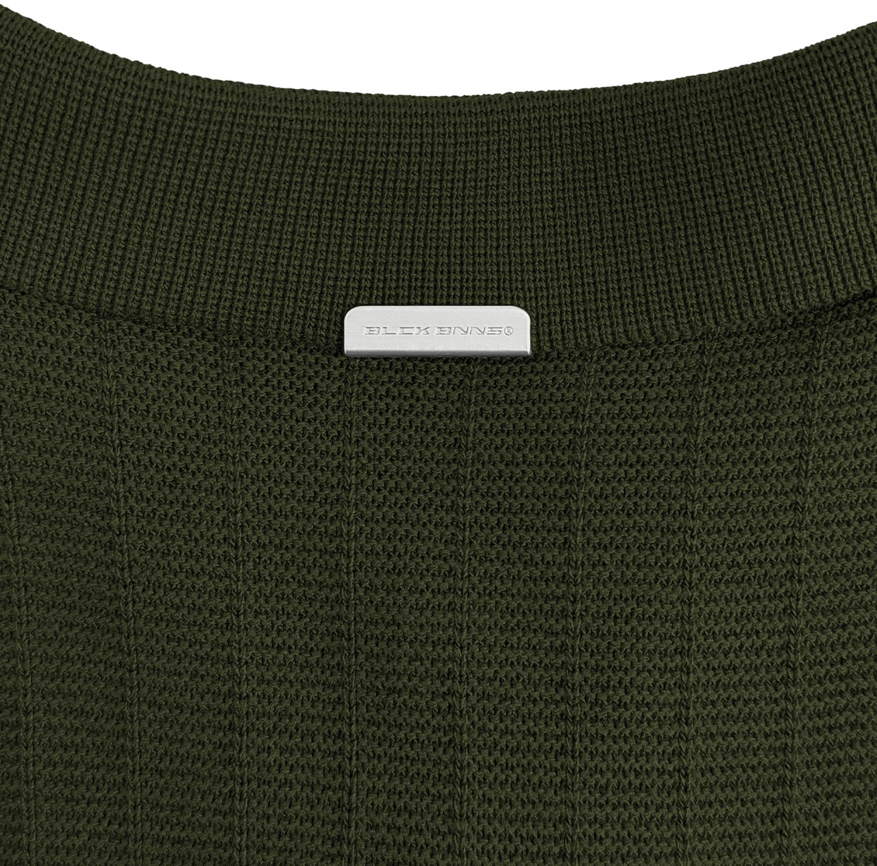 Black Bananas RIBBED KNIT POLO Groen