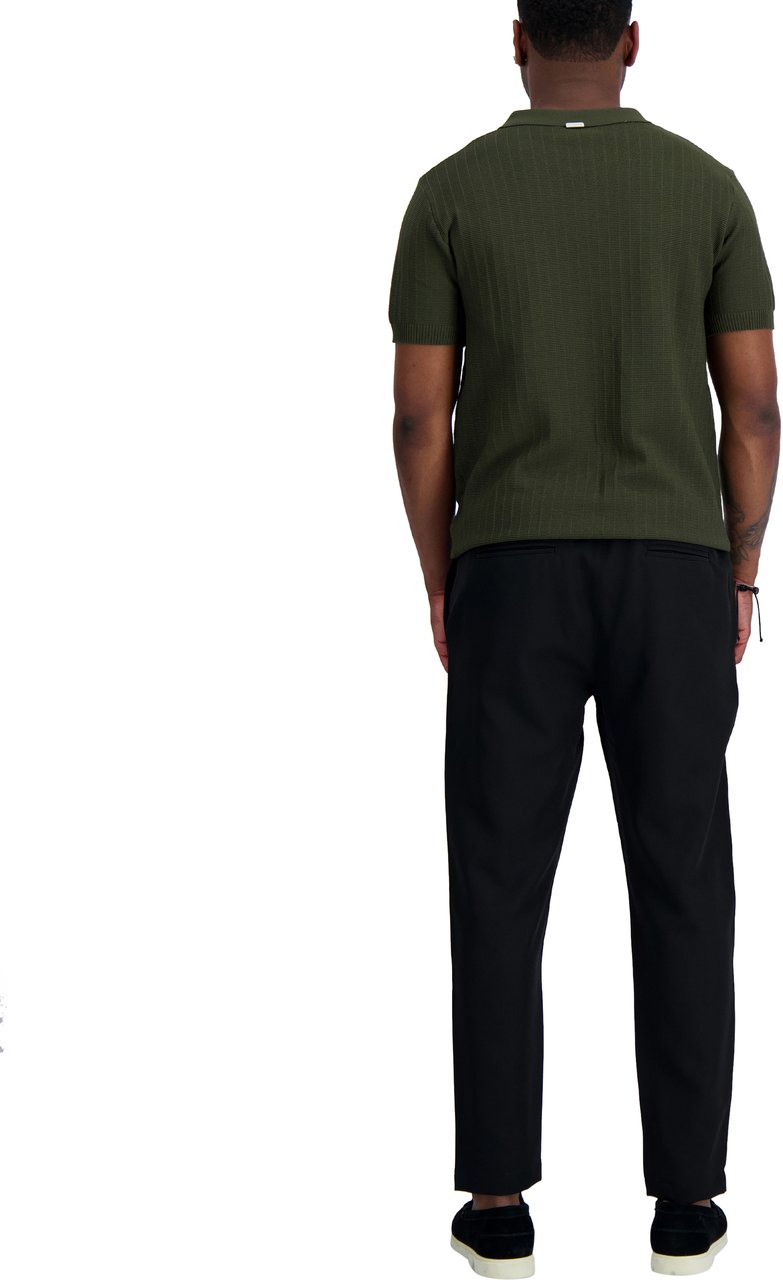 Black Bananas RIBBED KNIT POLO Groen
