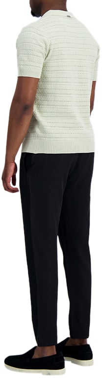 Black Bananas TEXTURED ZIP POLO Grijs