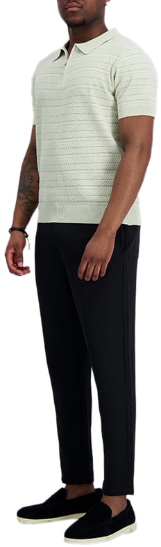 Black Bananas TEXTURED ZIP POLO Grijs