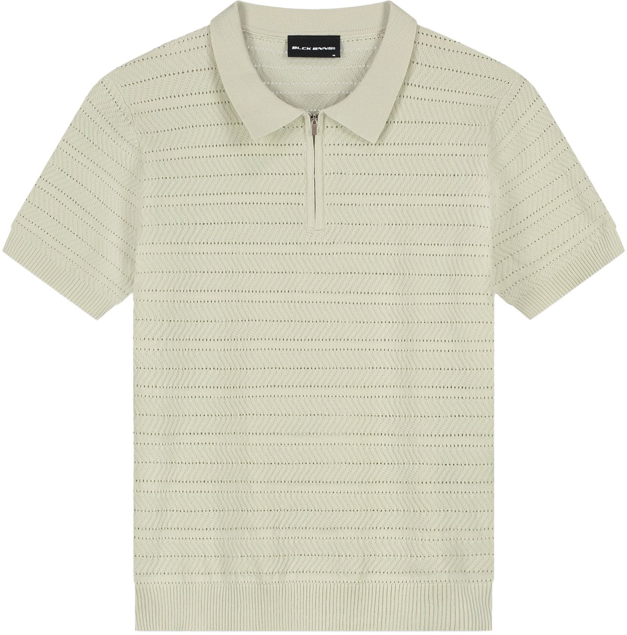 Black Bananas TEXTURED ZIP POLO Grijs