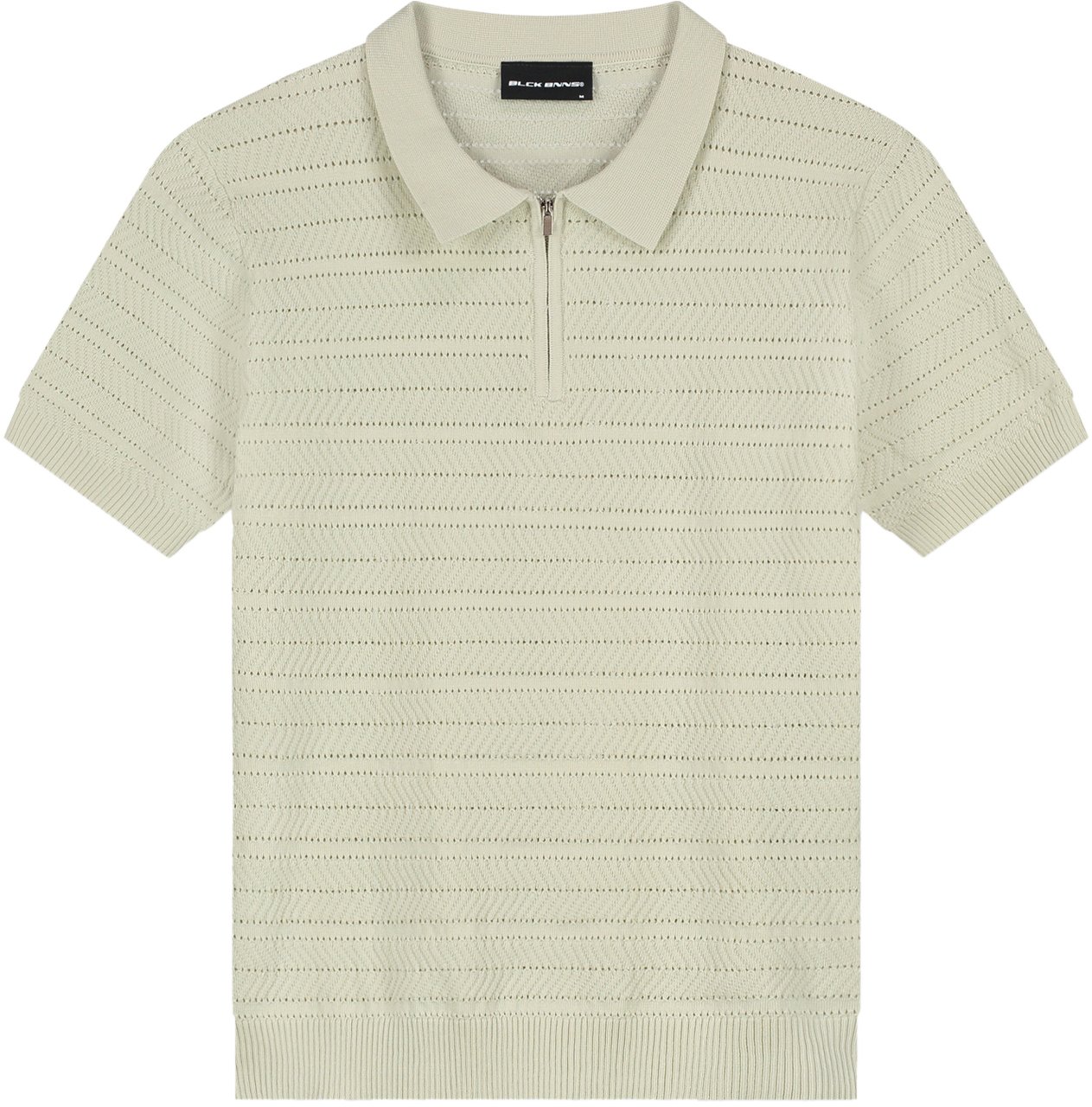 Black Bananas TEXTURED ZIP POLO Grijs