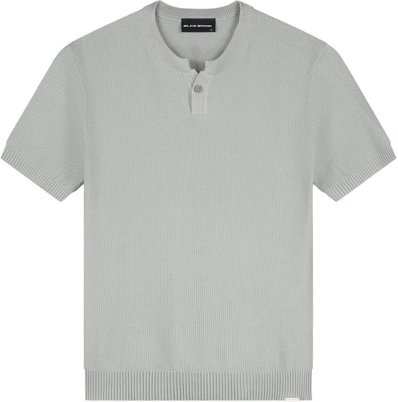 Black Bananas WAFLE KNIT HENLEY Grijs