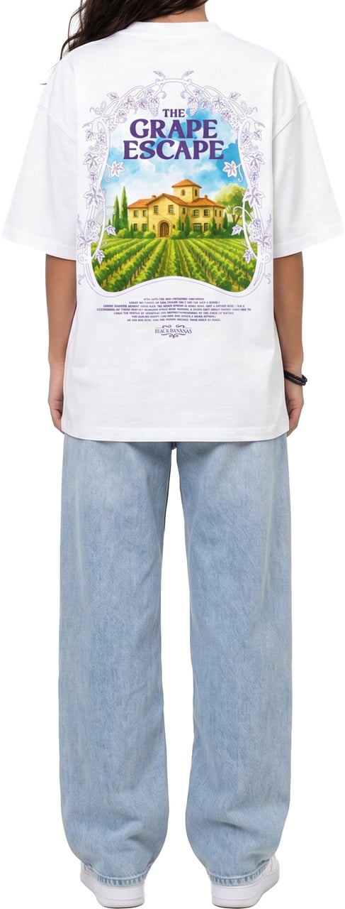 Black Bananas GRAPE ESCAPE TEE Wit