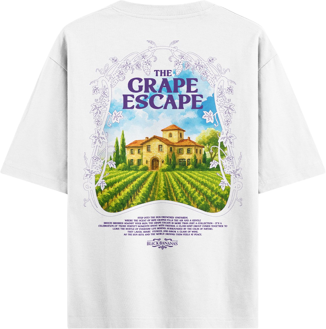 Black Bananas GRAPE ESCAPE TEE Wit