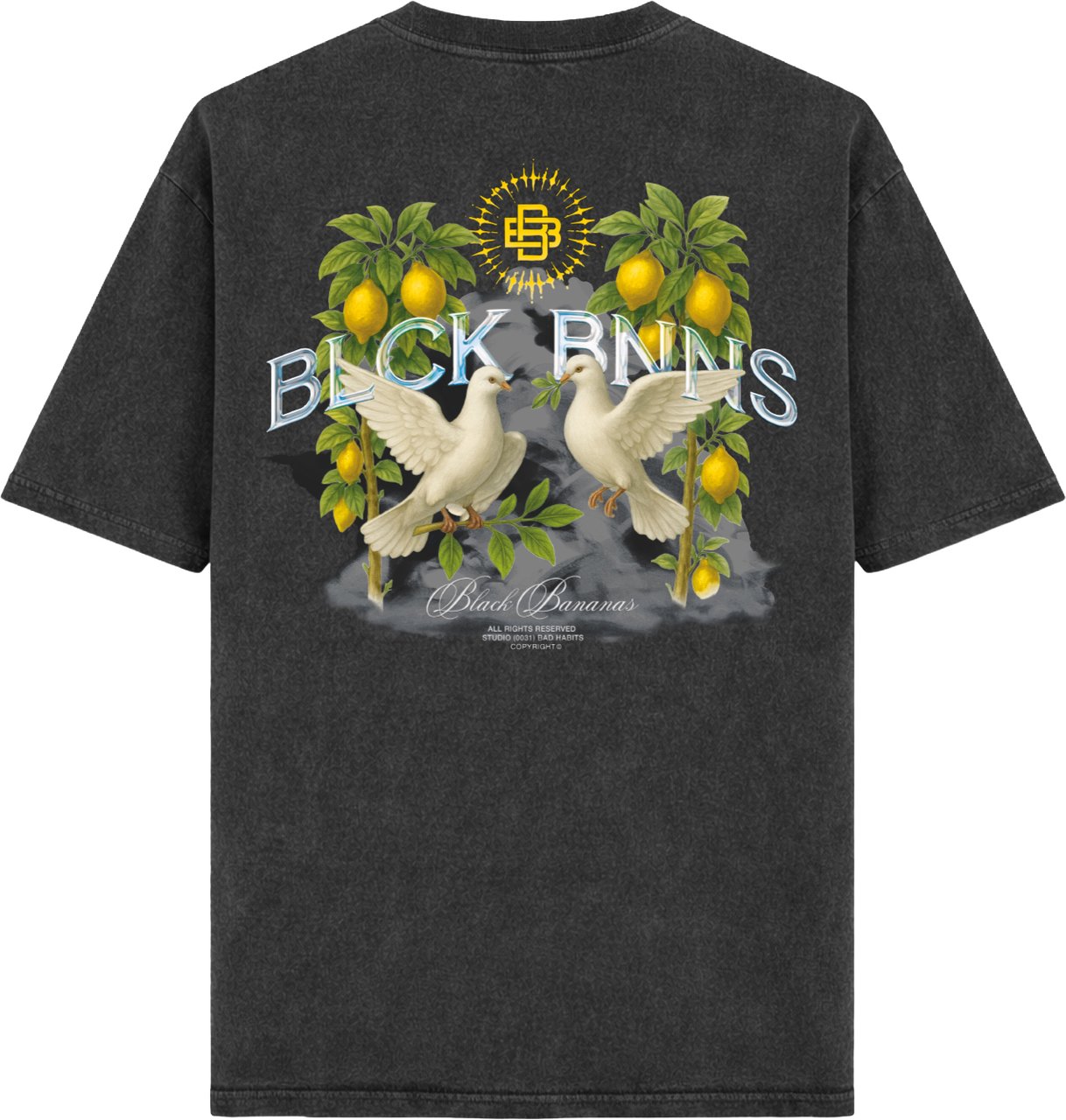 Black Bananas DOVES TEE Zwart