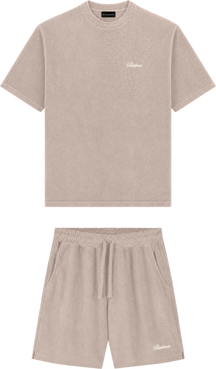 Black Bananas TERRY SCRIPT TWINSET Beige