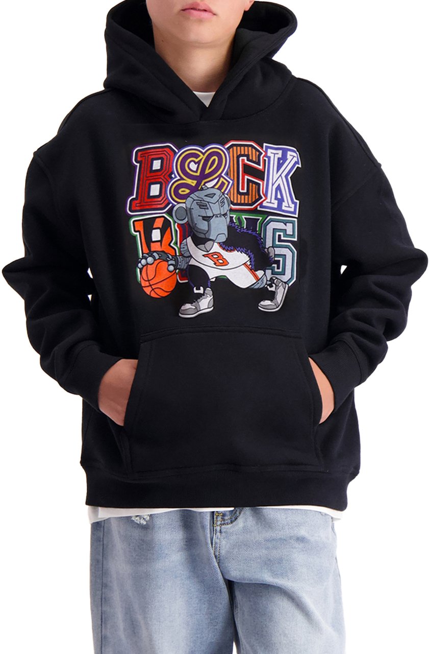 Black Bananas KIDS DRIBBLE HOODIE Zwart