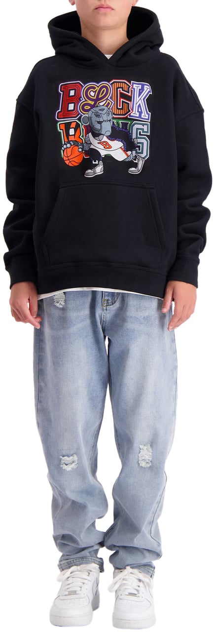 Black Bananas KIDS DRIBBLE HOODIE Zwart