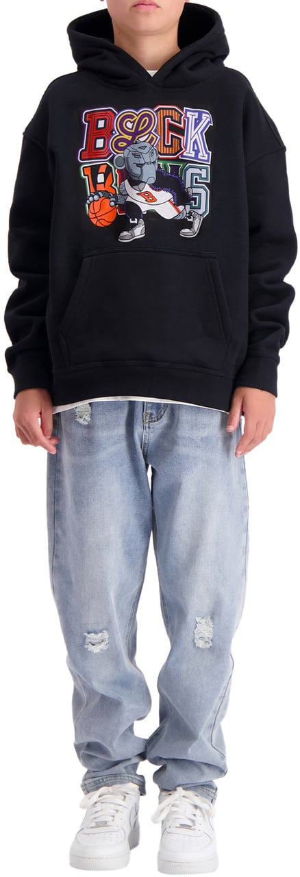Black Bananas KIDS DRIBBLE HOODIE Zwart