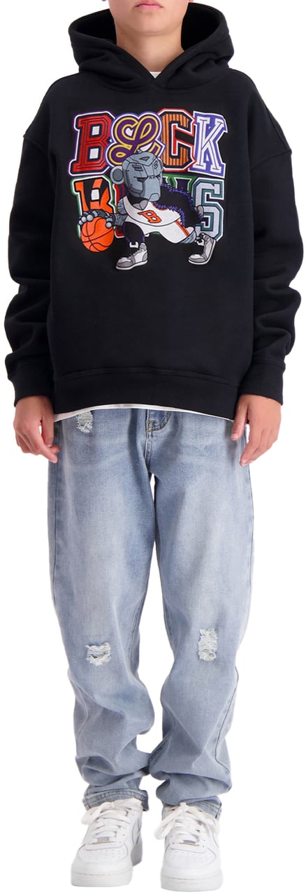 Black Bananas KIDS DRIBBLE HOODIE Zwart