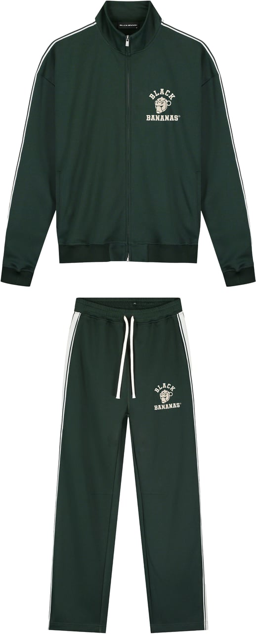 Black Bananas KIDS TAPED VARSITY TRACKSUIT Groen