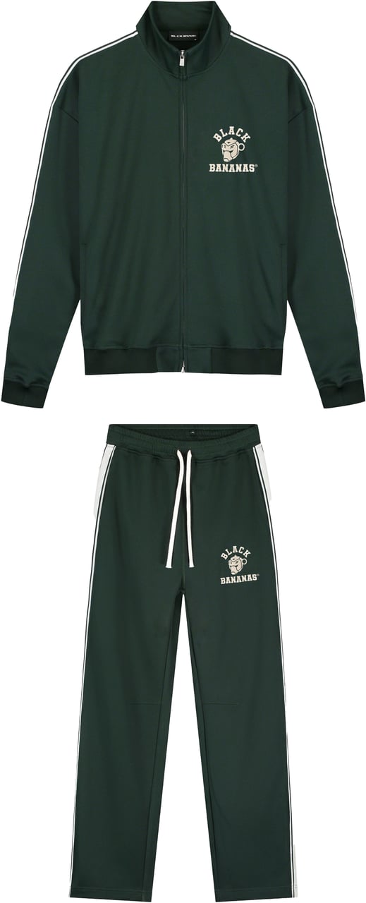 Black Bananas KIDS TAPED VARSITY TRACKSUIT Groen