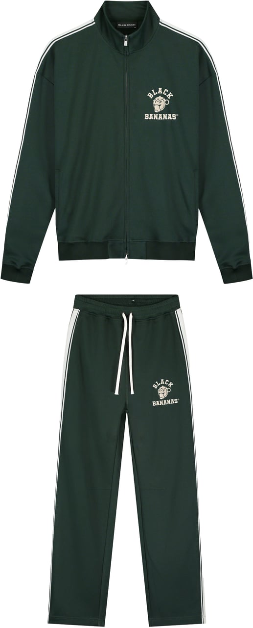 Black Bananas KIDS TAPED VARSITY TRACKSUIT Groen