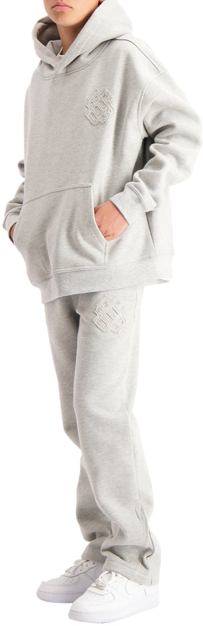 Black Bananas KIDS RIPPED MONOGRAM SWEATSUIT Lichtgrijs