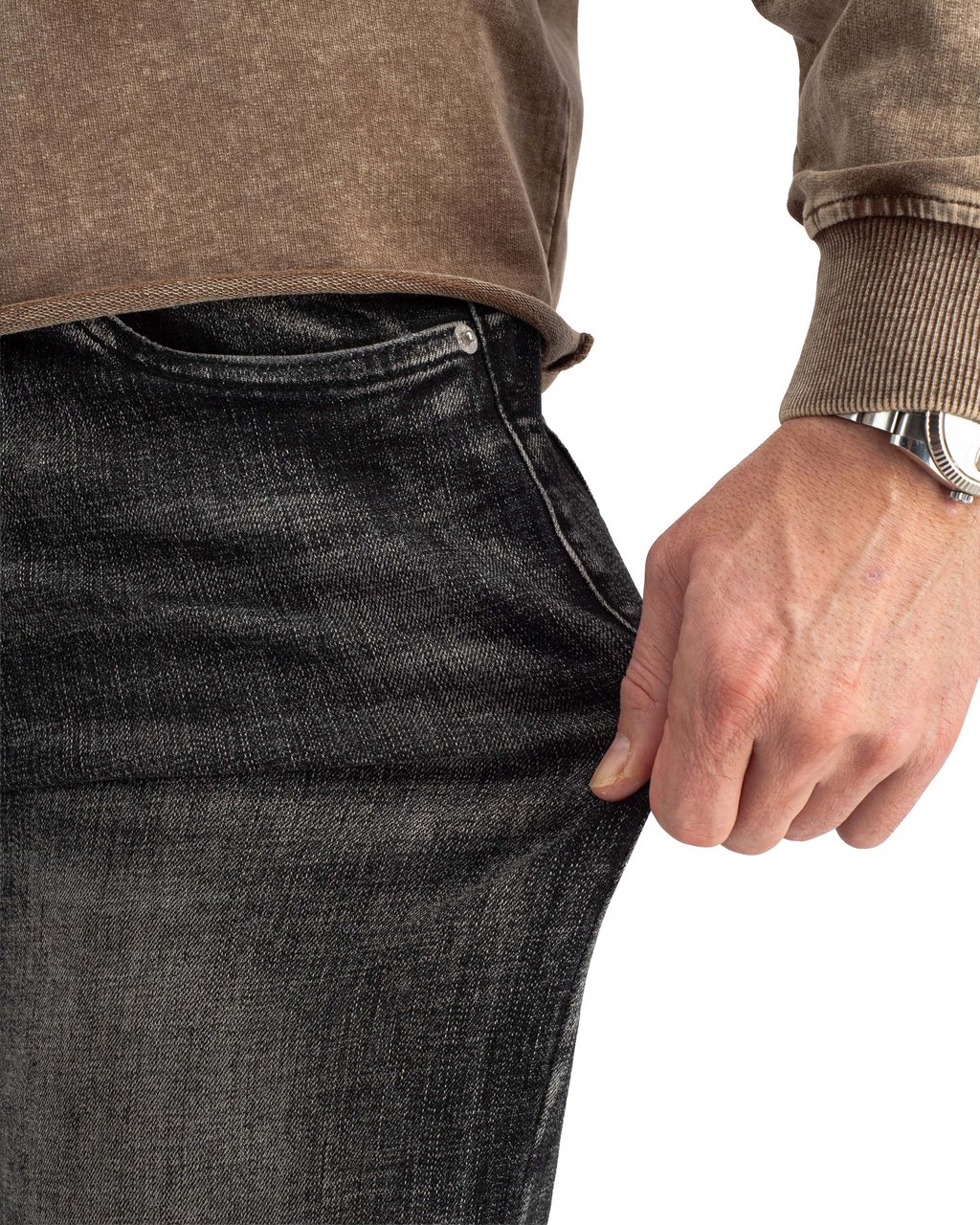 Black Bananas CARBON SLIM DENIM Zwart