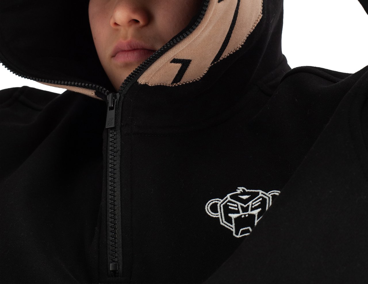 Black Bananas KIDS MASK HOODIE Zwart