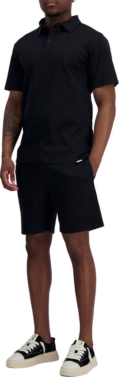 Black Bananas MERCERISED POLO TWINSET Zwart