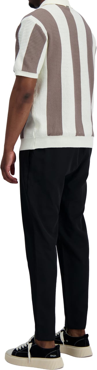 Black Bananas MESH KNIT POLO Taupe