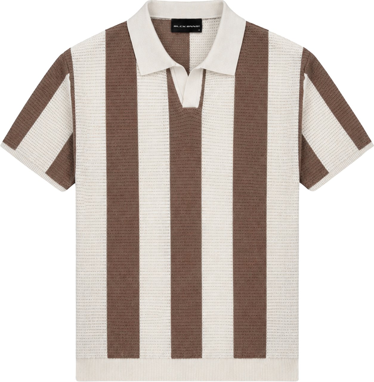 Black Bananas MESH KNIT POLO Taupe