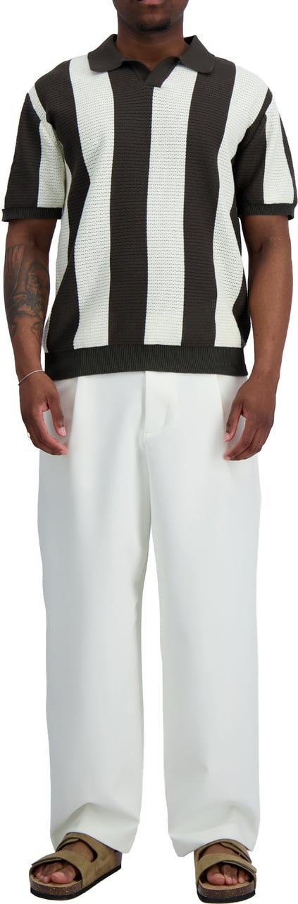 Black Bananas MESH KNIT POLO Groen