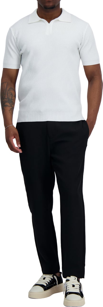 Black Bananas V KNIT POLO Wit