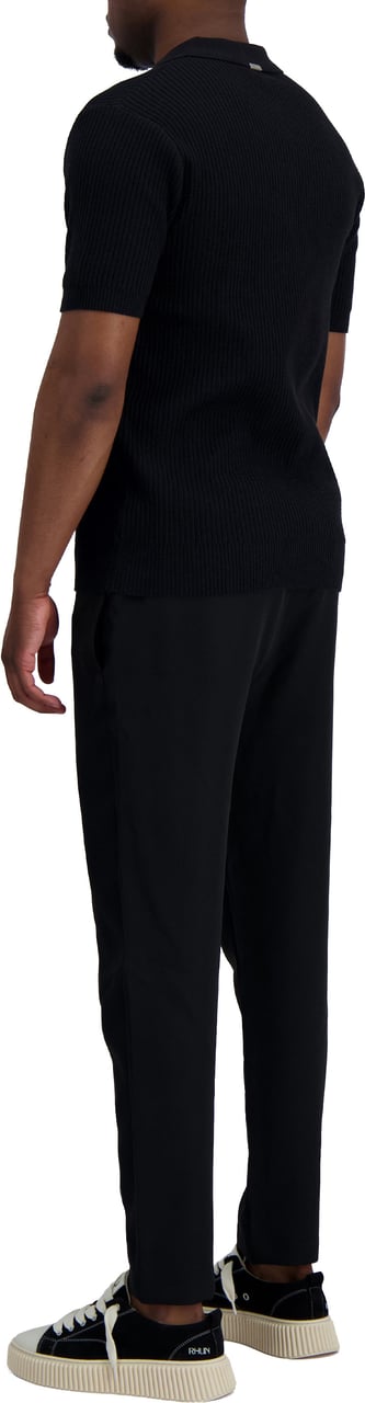 Black Bananas V KNIT POLO Zwart