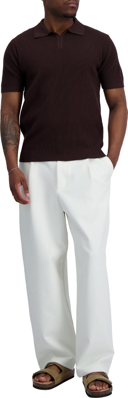 Black Bananas V KNIT POLO Bruin