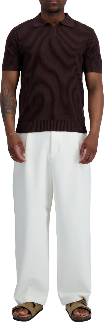 Black Bananas V KNIT POLO Bruin