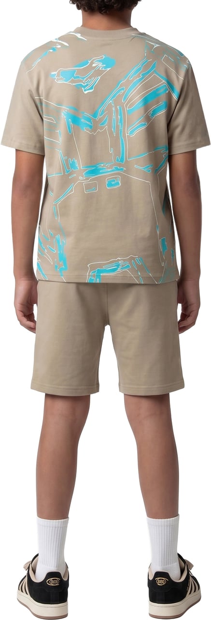 Black Bananas KIDS HUGE SKETCH TWINSET Beige