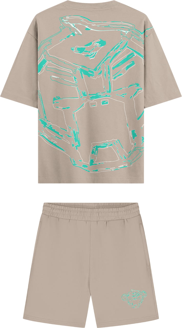 Black Bananas KIDS HUGE SKETCH TWINSET Beige