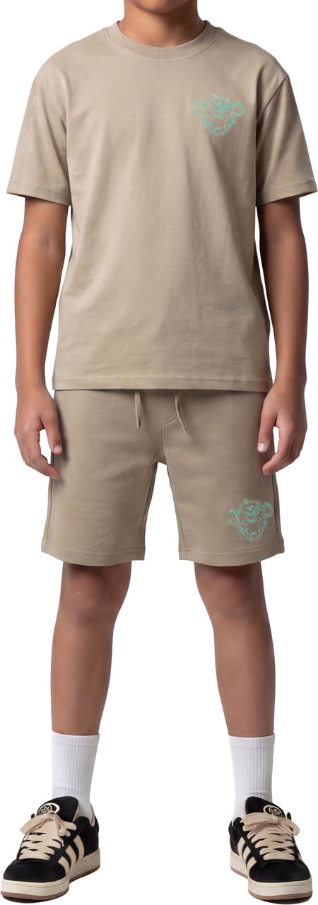 Black Bananas KIDS HUGE SKETCH TWINSET Beige