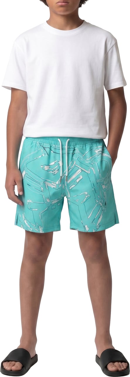 Black Bananas KIDS HUGE SKETCH SWIMSHORT Blauw