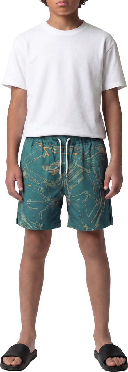 Black Bananas KIDS HUGE SKETCH SWIMSHORT Groen