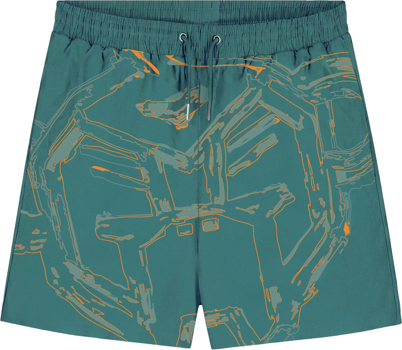 Black Bananas KIDS HUGE SKETCH SWIMSHORT Groen