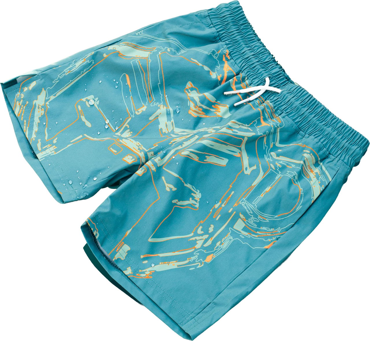 Black Bananas KIDS HUGE SKETCH SWIMSHORT Groen