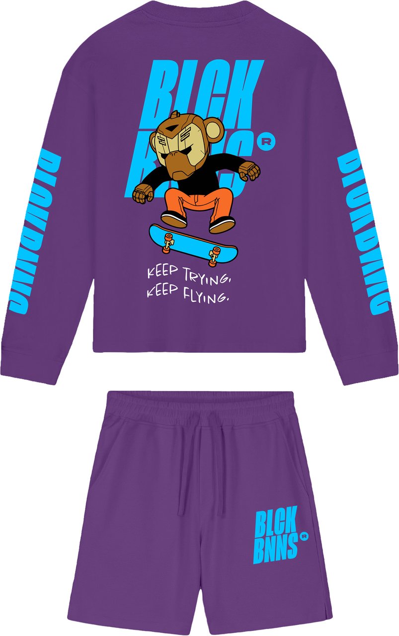Black Bananas KIDS KEEP FLYING TWINSET Paars