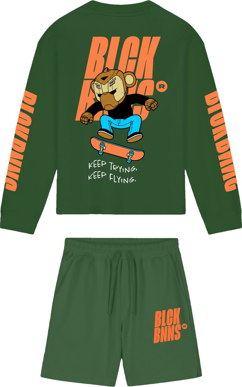 Black Bananas KIDS KEEP FLYING TWINSET Groen